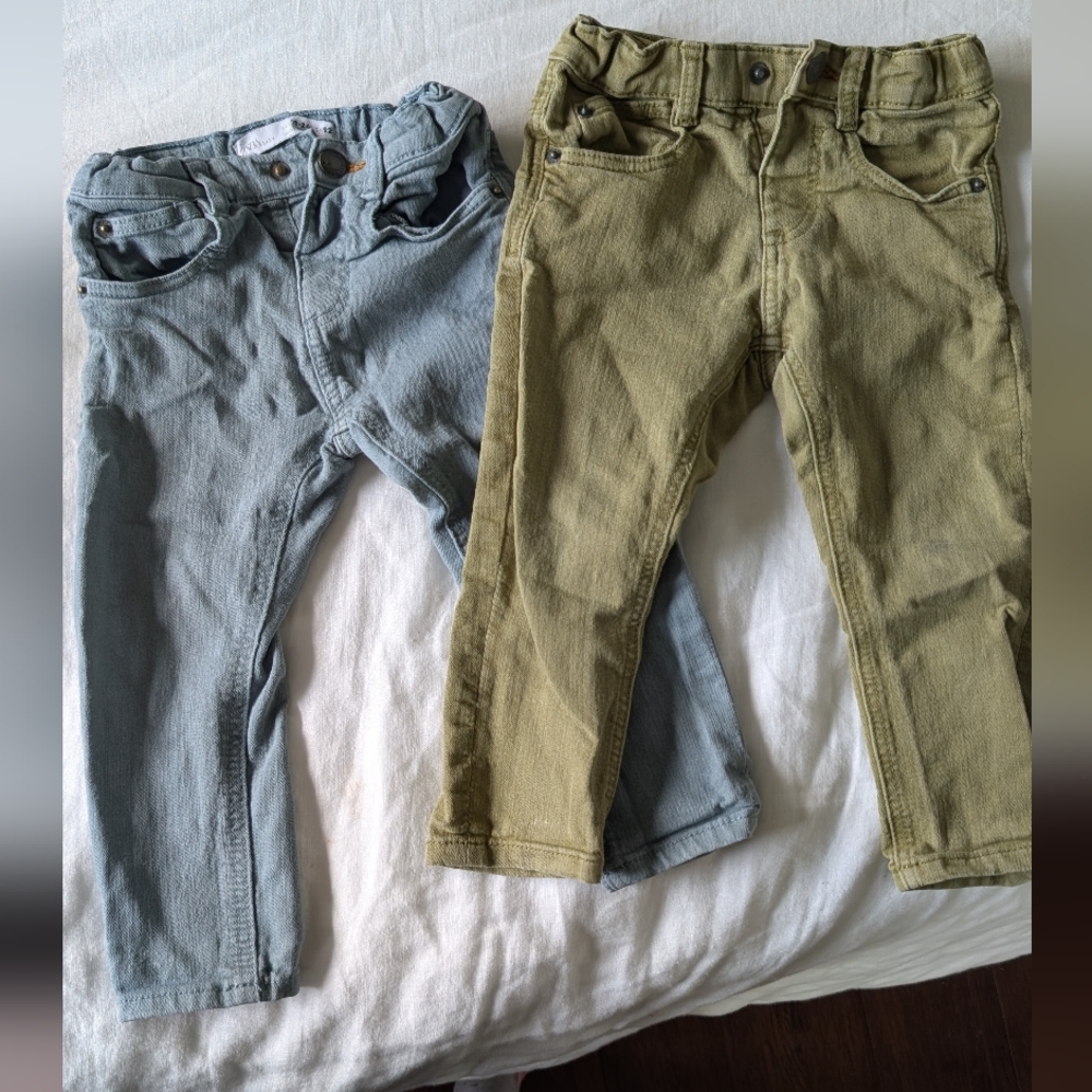 Zara Kids Jeans - Blue and Tan